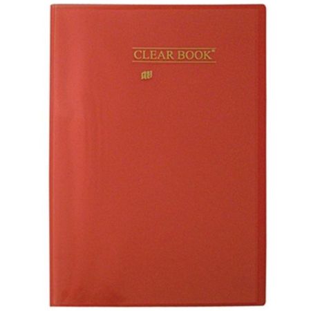 Pasta Catálogo 20 Sacos Plásticos Oficio Clear Book YES - Vermelha
