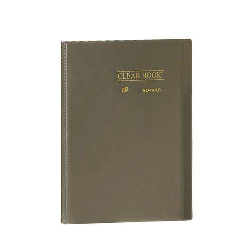 Pasta Catálogo 40 Sacos - A4- Polipropileno - Transparente - Clear Book - Fume