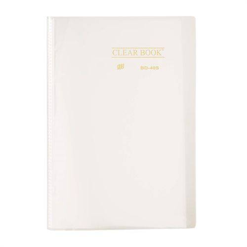 Pasta Catálogo 40 Sacos - Ofício -polipropileno - Transparente - Clear Book - Cristal