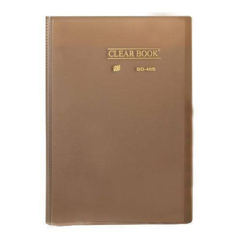 Pasta Catálogo 40 Sacos - Ofício -polipropileno - Transparente - Clear Book - Fume