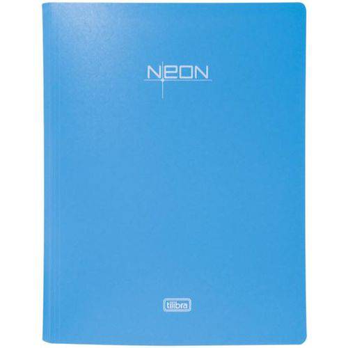 Pasta Catálogo A4  Tilibra Neon Azul Com  40 Envelopes