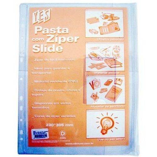 Pasta com Ziper Slide Yes Cristal 245x330 Dz32 12488