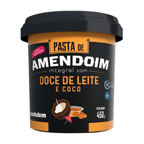 Pasta de Amendoim - 450 Gr - Doce de Leite e Coco
