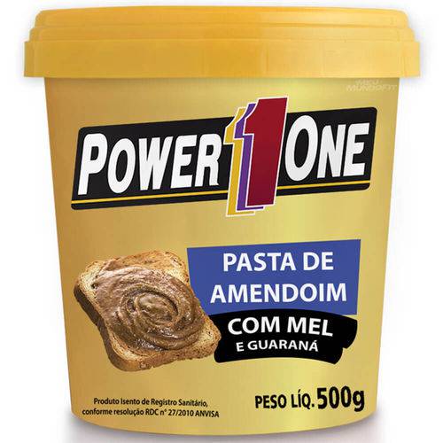 Pasta de Amendoim (500g) - Power One Sabor:mel e Guaraná