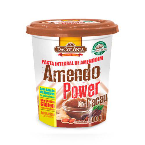 Pasta de Amendoim AmendoPower com Cacau 500g DaColonia