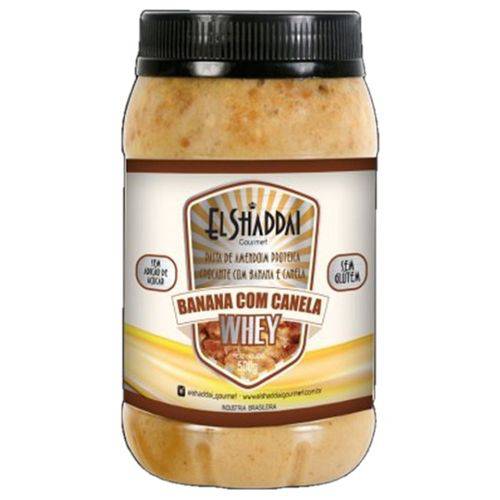 Pasta de Amendoim C/ Banana e Canela C/ Whey 500g El Shaddai