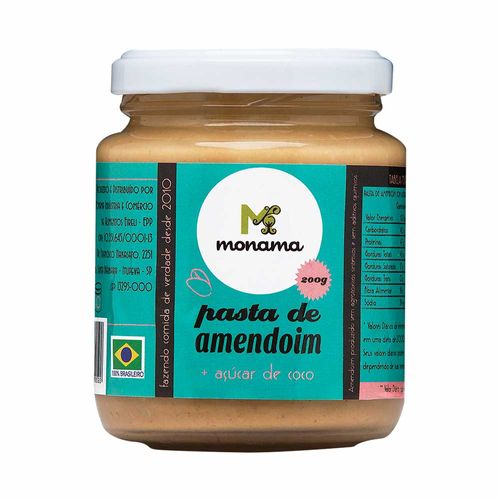 Pasta de Amendoim com Açúcar de Coco - Monama - 200g