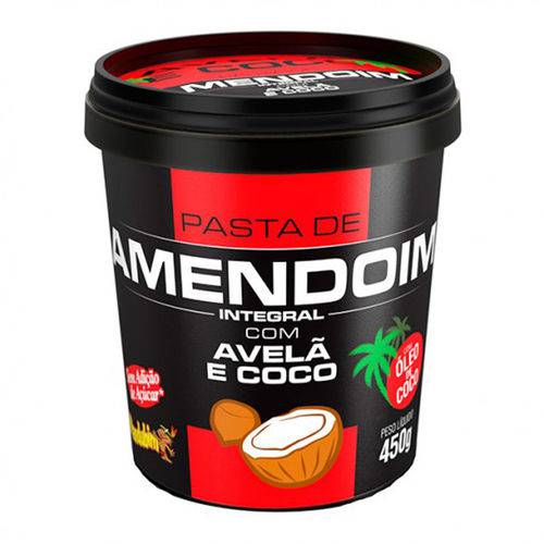 Pasta de Amendoim com Avelã e Coco (450g) - Mandubim