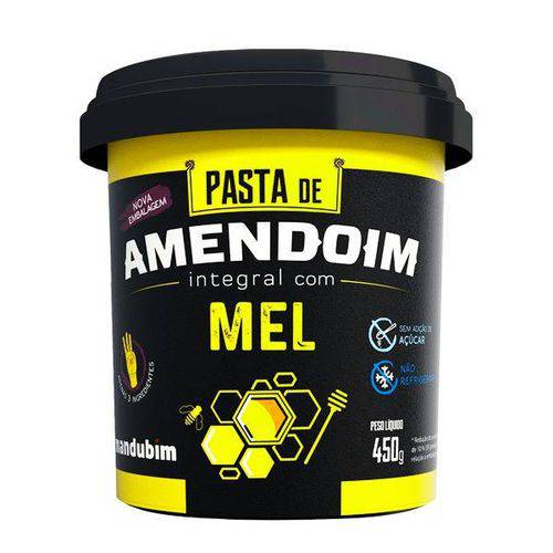 Pasta de Amendoim com Mel - 450g - Mandubim