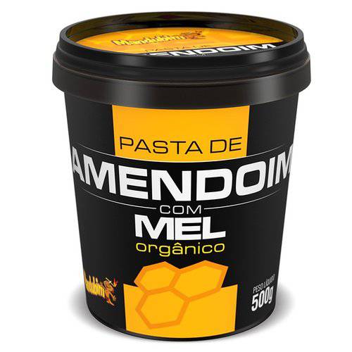 Pasta de Amendoim com Mel Orgânico (500g) - Mandubim