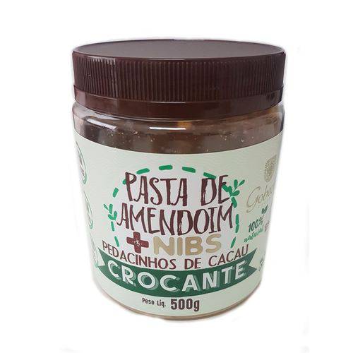 Pasta de Amendoim com Nibs - Pedacinhos de Cacau - e Mel - Gobeche Chocolates - 500G