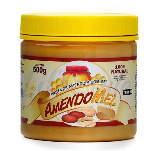 Pasta de Amendoim Crocante Amendomel (500g) - Thiani Alimentos