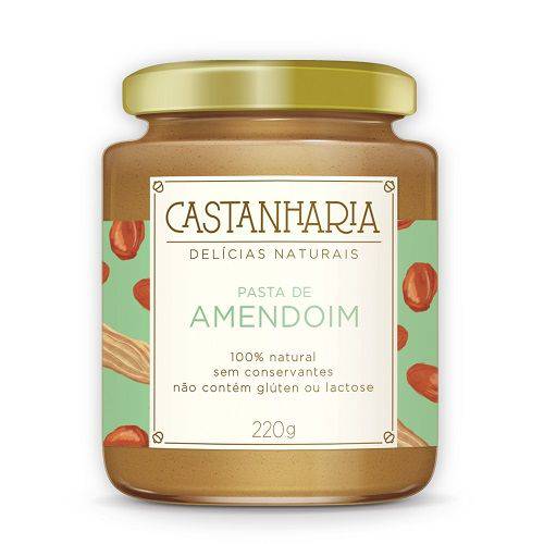 Pasta de Amendoim Integral 100% Natural Sem Açúcar Castanharia 210 G