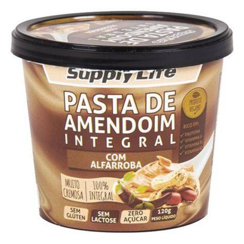 Pasta de Amendoim Integral Alfarroba 120g Supply Life