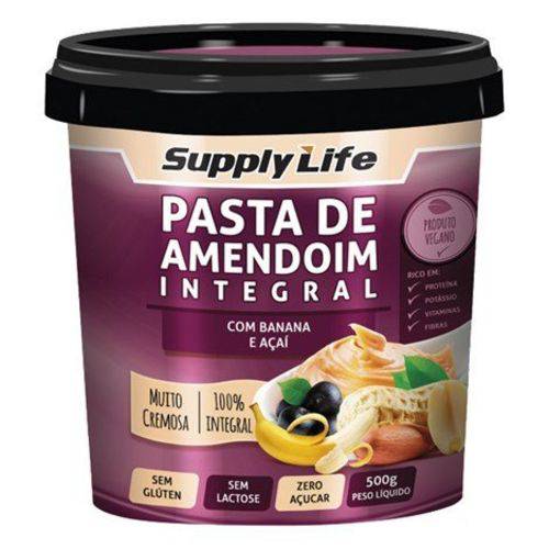 Pasta de Amendoim Integral Banana/açaí 500g Supply Life
