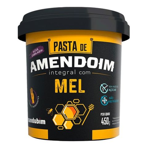 Pasta de Amendoim Integral com Mel 450g - Mandubim
