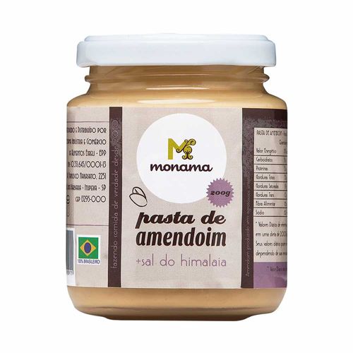 Pasta de Amendoim Orgânico com Sal do Himalaia - Monama - 200g