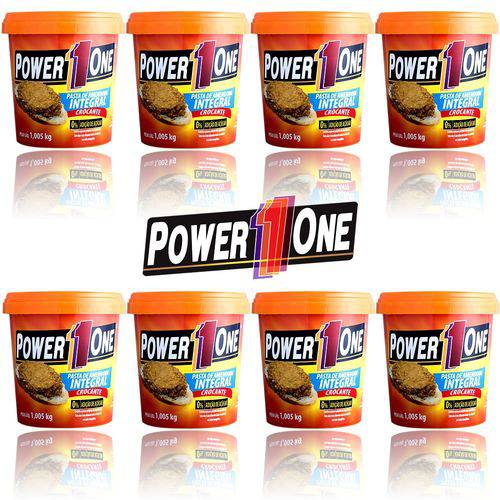 Pasta de Amendoim Power One 1kg - Combo com 8 Unidades Crocante