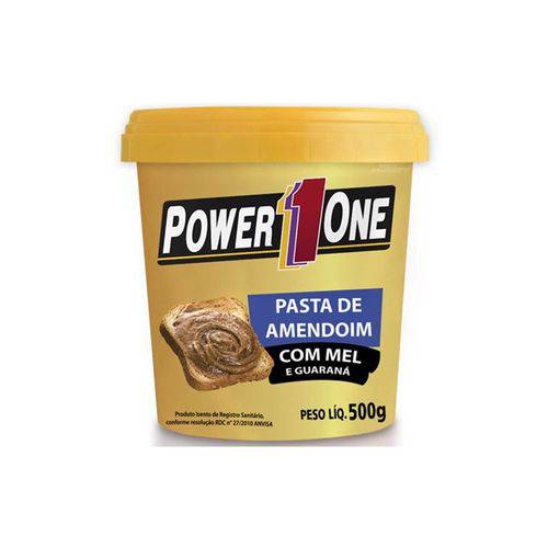 Pasta de Amendoim Power1one 500g - Mel e Guaraná