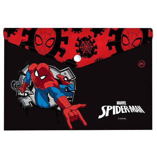 Pasta Envelope A4 Fecho Botão Homem Aranha Spider-Man Dac