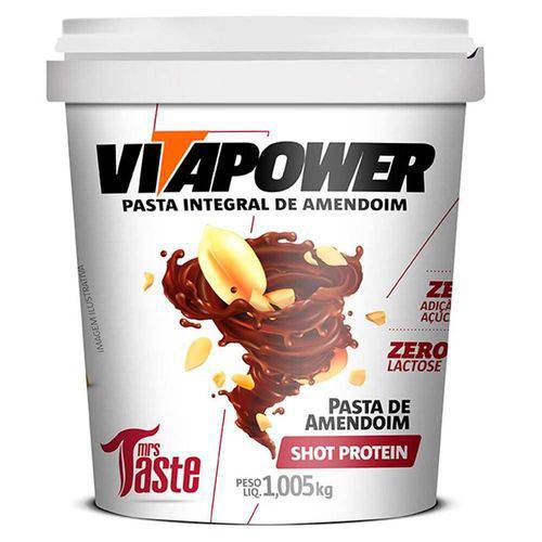 Pasta Integral de Amendoim Shot Protein 1,005kg - Vitapower - Vitapower - Vitapower