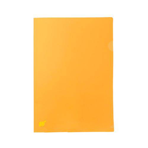 Pasta L A4 - Transparente - 10 Unidades - Amarelo