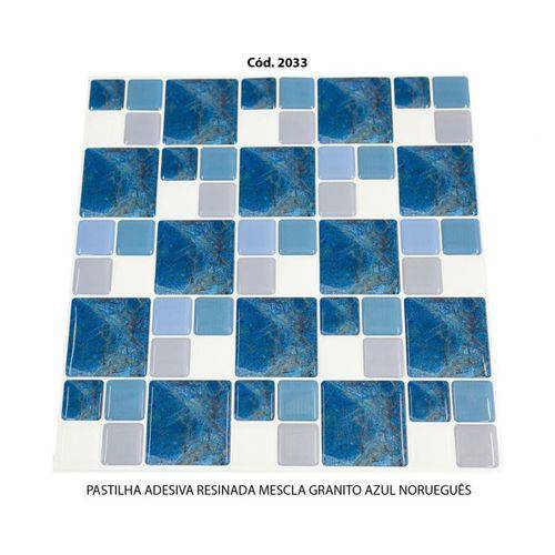 Pastilha Ades Placa Mescla Granito Azul Norueguês - Resiflex