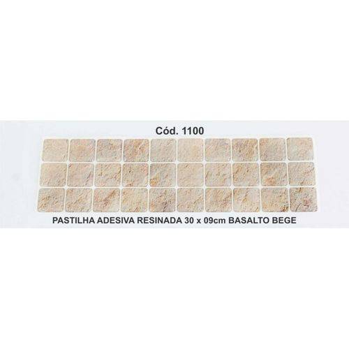 Pastilha Adesiva Decor Resinada Basalto Bege C/ 6 - Resiflex