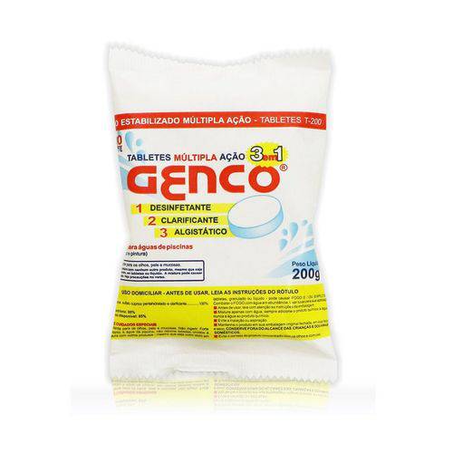 Pastilha de Cloro - 3 em 1 - Genco - 200 Gramas