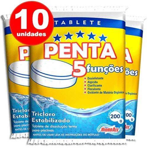 Pastilha de Cloro Penta (5x1) Hcl - 200 Gr (10 Pastilhas)