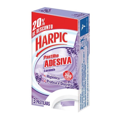 Pastilha Sanitaria Harpic com 3 20% Desconto Lavanda