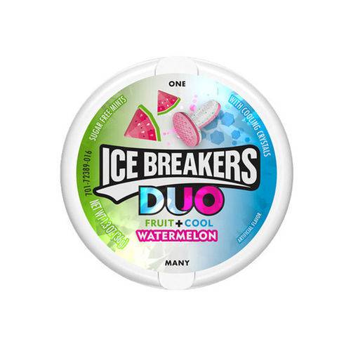 Pastilhas Ice Breakers Duo Mints Watermelon - Sabor Melancia (42g)