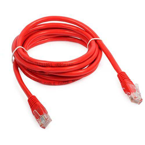 Patch CORD CAT5E 1.5 Metros Vermeho Pacific Network