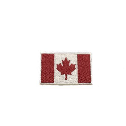 Patche Aplique Bordado da Bandeira do Canadá