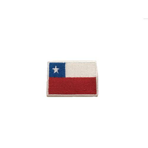 Patche Aplique Bordado da Bandeira do Chile