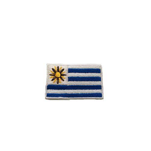 Patche Aplique Bordado da Bandeira do Uruguai