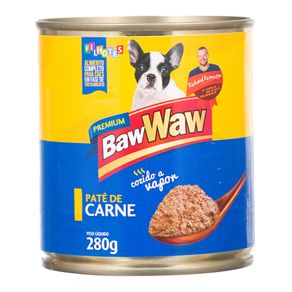 Patê para Cães Filhotes Sabor Carne Baw Waw 280g