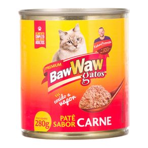 Patê Sabor Carne para Gatos Baw Waw 280g