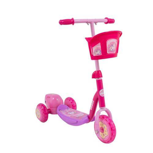 Patinete Infantil Bubble Rosa Bel Fix - Solta Bolhas de Sabão