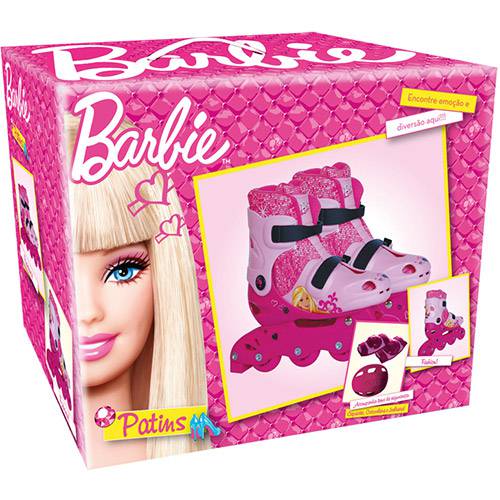 Patins da Barbie - Tamanho 33 a 36 - Colorido - Monte Líbano