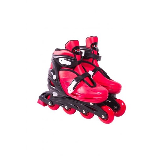 Patins Inline Rollers Radical Vermelho 33-36 M com Bolsa Plástica