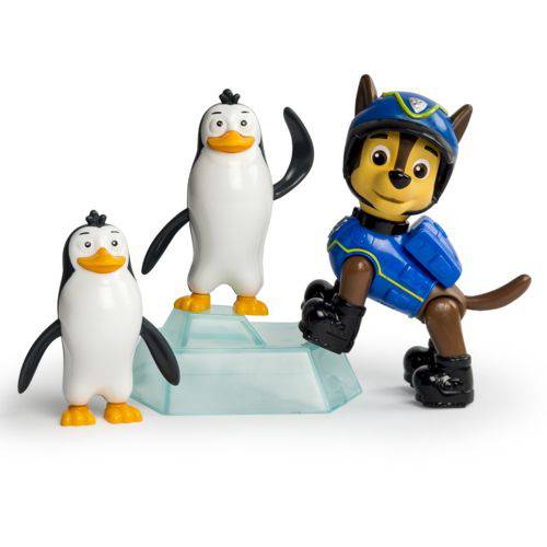 Patrulha Canina Pack de Resgate com Amigo - Chase e Pinguins