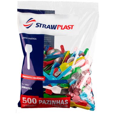 Pazinha para Sorvete Sortida PSM-912 Strawplast 500un