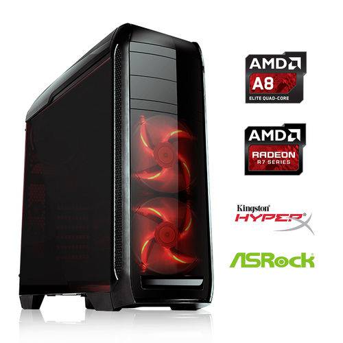 PC Gamer AMD Quad Core A8 7600 3.8GHZ 8GB Kingston Hyperx 500GB Radeon R7 2GB 128 Bits 3green