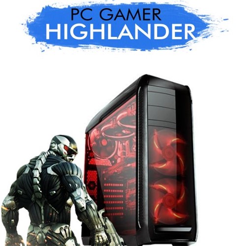 PC Gamer HIGHLANDER - Intel Core I5-7400, RX 580, 1TB, 8GB RAM