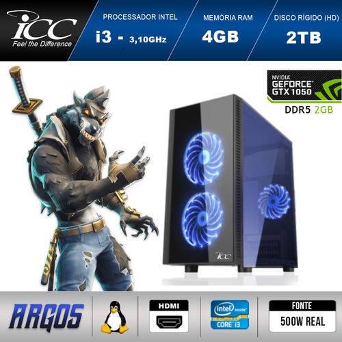 Pc Gamer Icc Ag2343s Intel Core I3 3,2 Ghz 4gb 2tb Geforce Gtx 1050 2gb Ddr5 128bits Hdmi Full HD