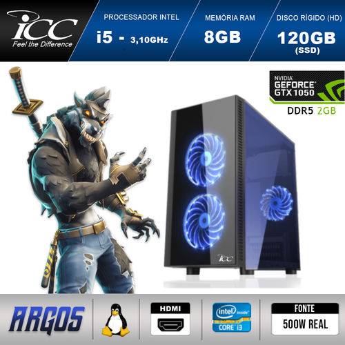 Pc Gamer Icc Ag2585s Intel Core I5 3,2 Ghz 8gb 120gb Ssd Geforce Gtx 1050 2gb Ddr5 128bits Hdmi Full HD