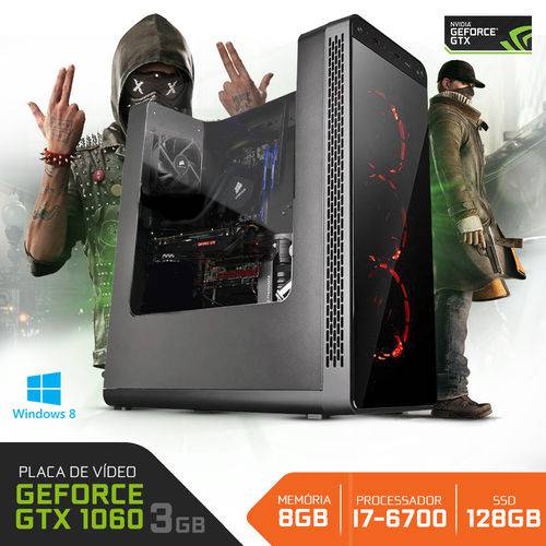 PC Gamer Neologic Battlemachine NLI62002 I7-6700 8GB (GeForce GTX 1060) 1TB + 120GB SSD Windows 8