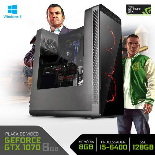 PC Gamer Neologic Battlemachine NLI62052 I5-6400 8GB (GeForce GTX 1070) 1TB + 120GB SSD Windows 8