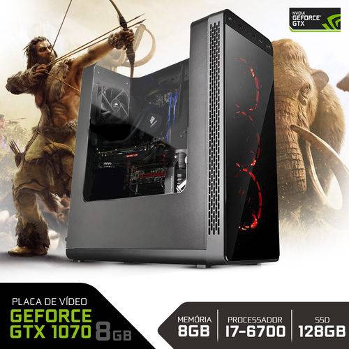 PC Gamer Neologic Battlemachine NLI62056 I7-6700 8GB (GeForce GTX 1070) 1TB + 120GB SSD Windows 7